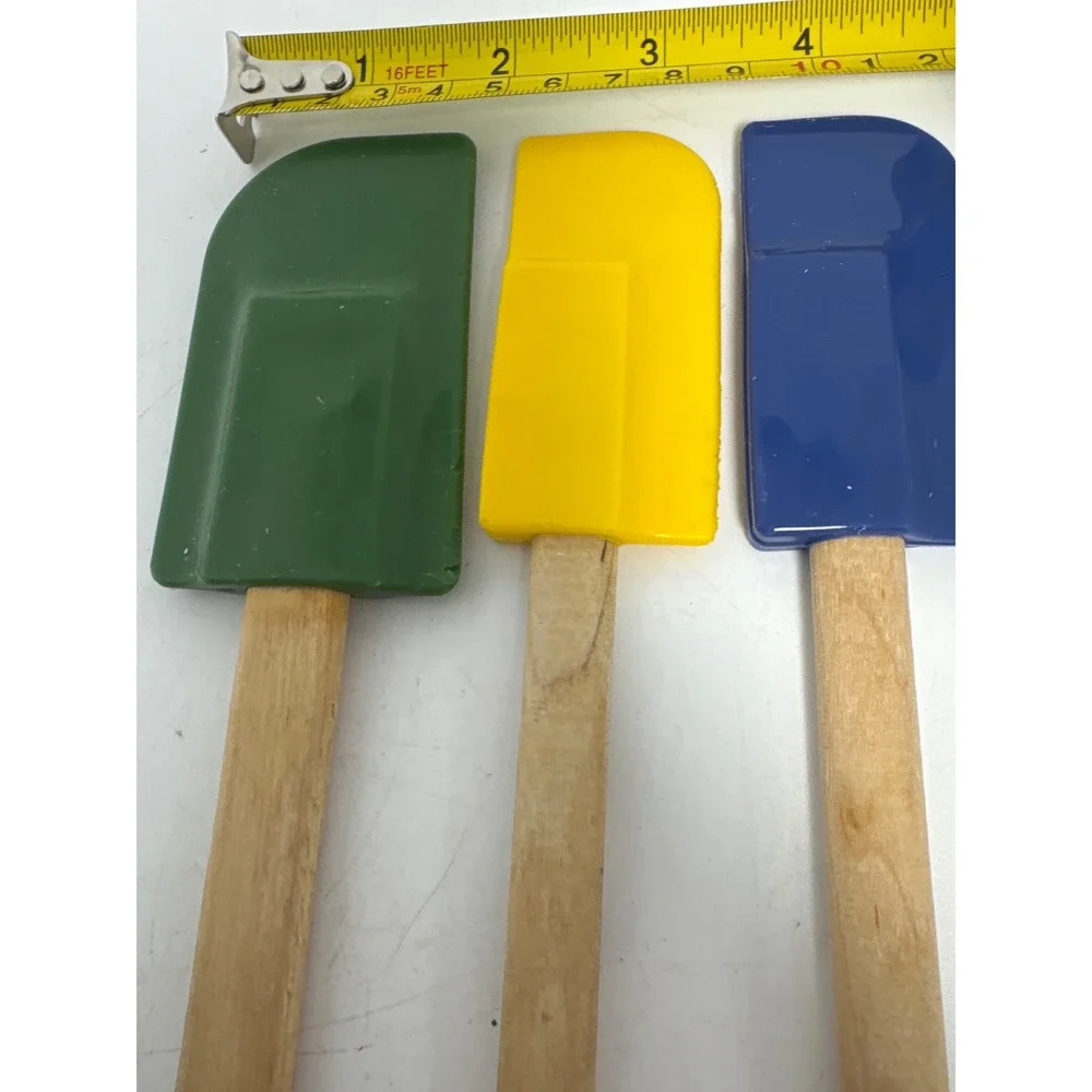 Le Creuset Spatula Set Unisex OS Multicolor Good Silicone Wood 3pc Kitchen Tools